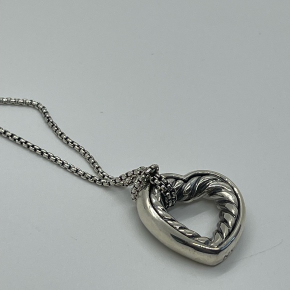 David Yurman Sterling Silver Heart Necklace - Picture 8 of 14